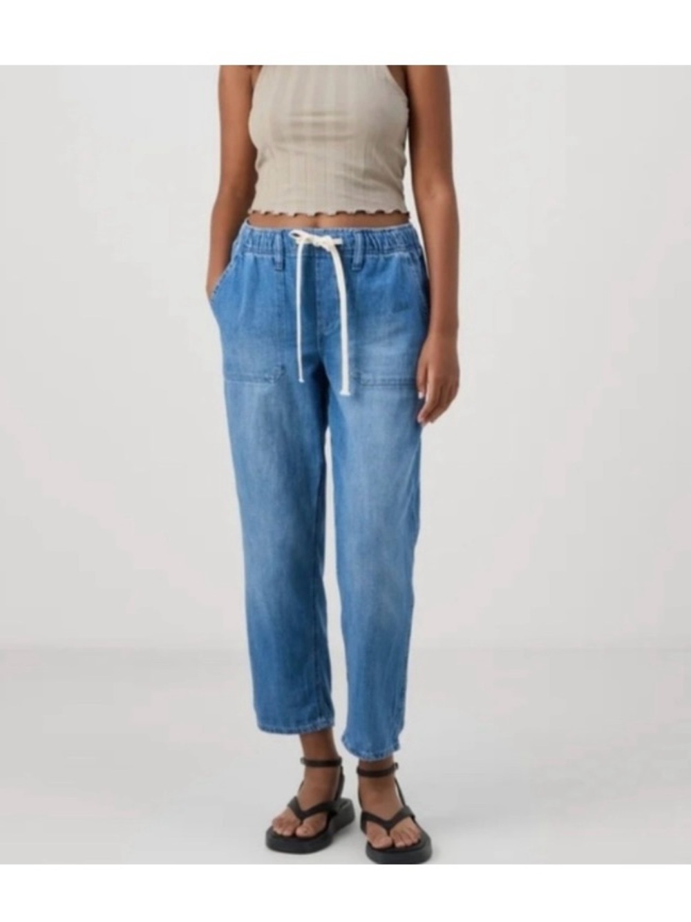 Gap Denim Easy Pant Medium Wash  Relaxed Fit